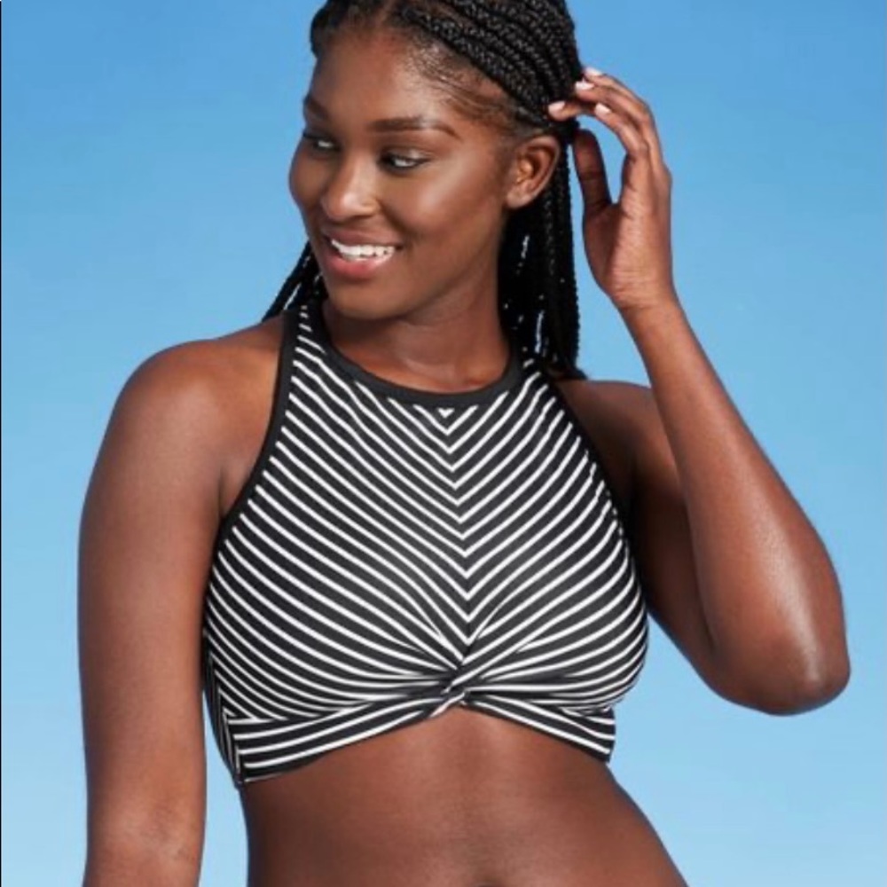 Women’s High Neck Twist Front Bikini Top